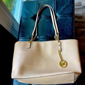 Michael Kors Medium Tote with Gold Chain Detail